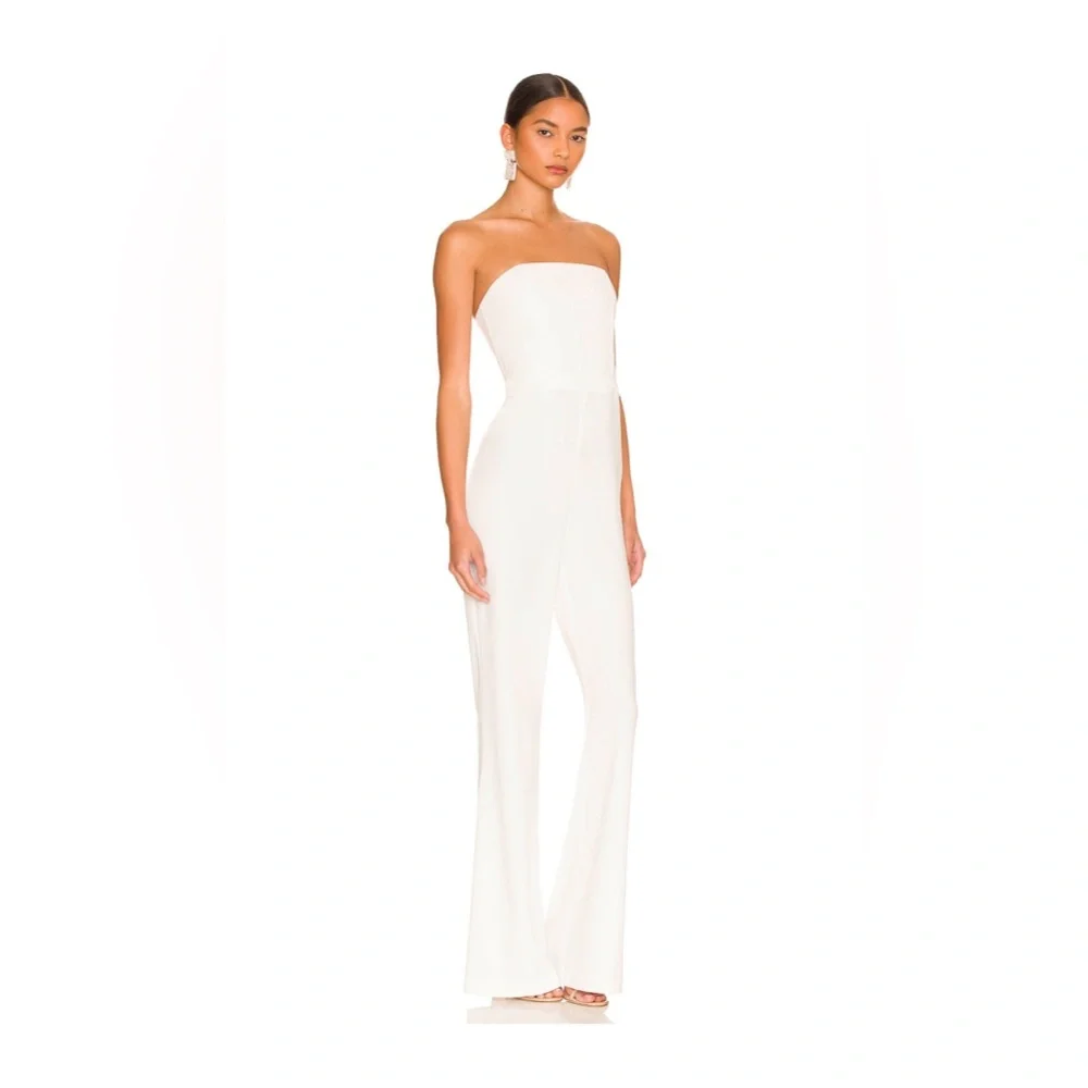 Alice + Olivia Lavera Jumpsuit in Off White, Size 2, BRAND NEW, $495